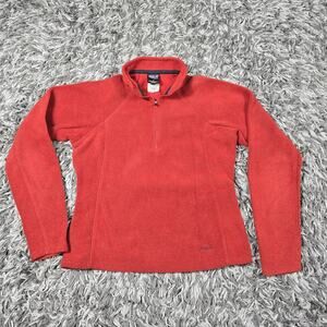 Patagonia Capilene Fleece Pullover Womens Small Red Quarter Zip Sweater